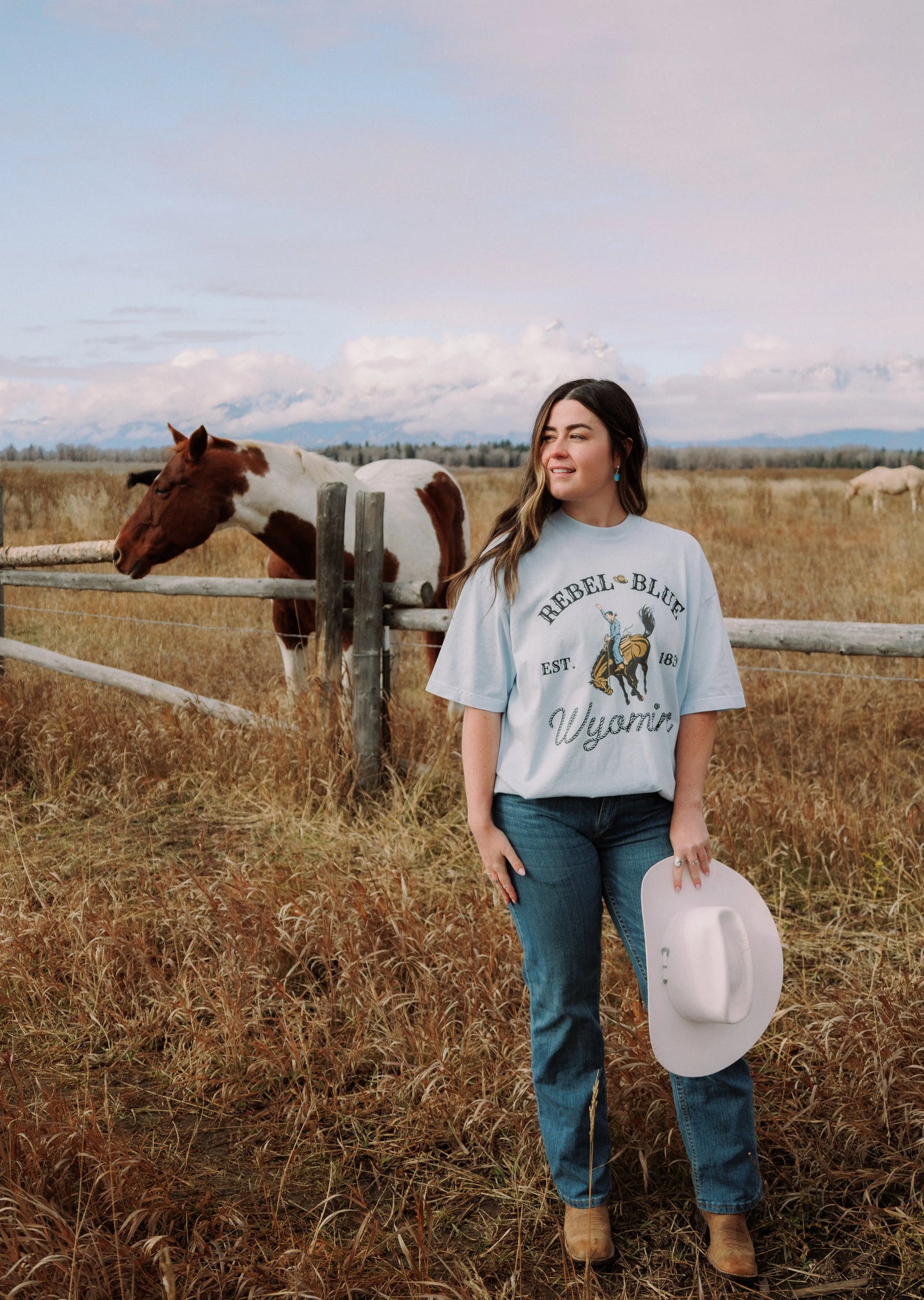 Rebel Blue Ranch 'Boxy' T-Shirt Rebel and Fleur