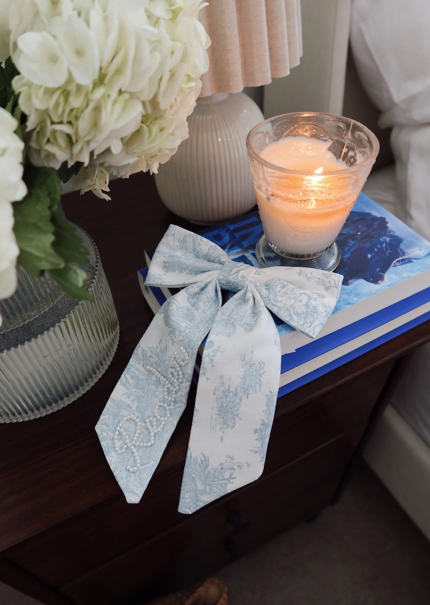 Reader Toile and Pearl Hair Bow Rebel and Fleur