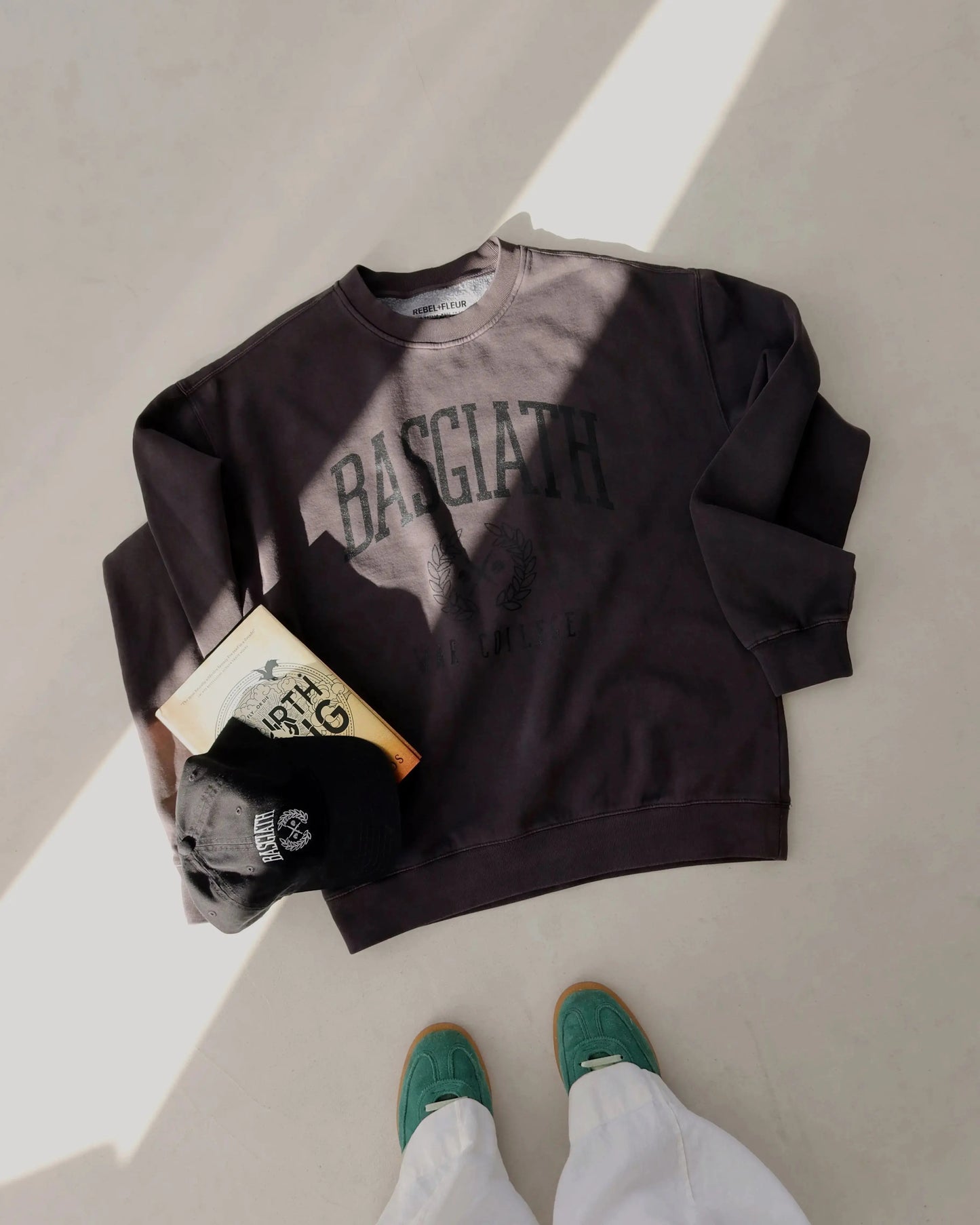 Basgiath Collegiate 'Relaxed' Crewneck Rebel and Fleur