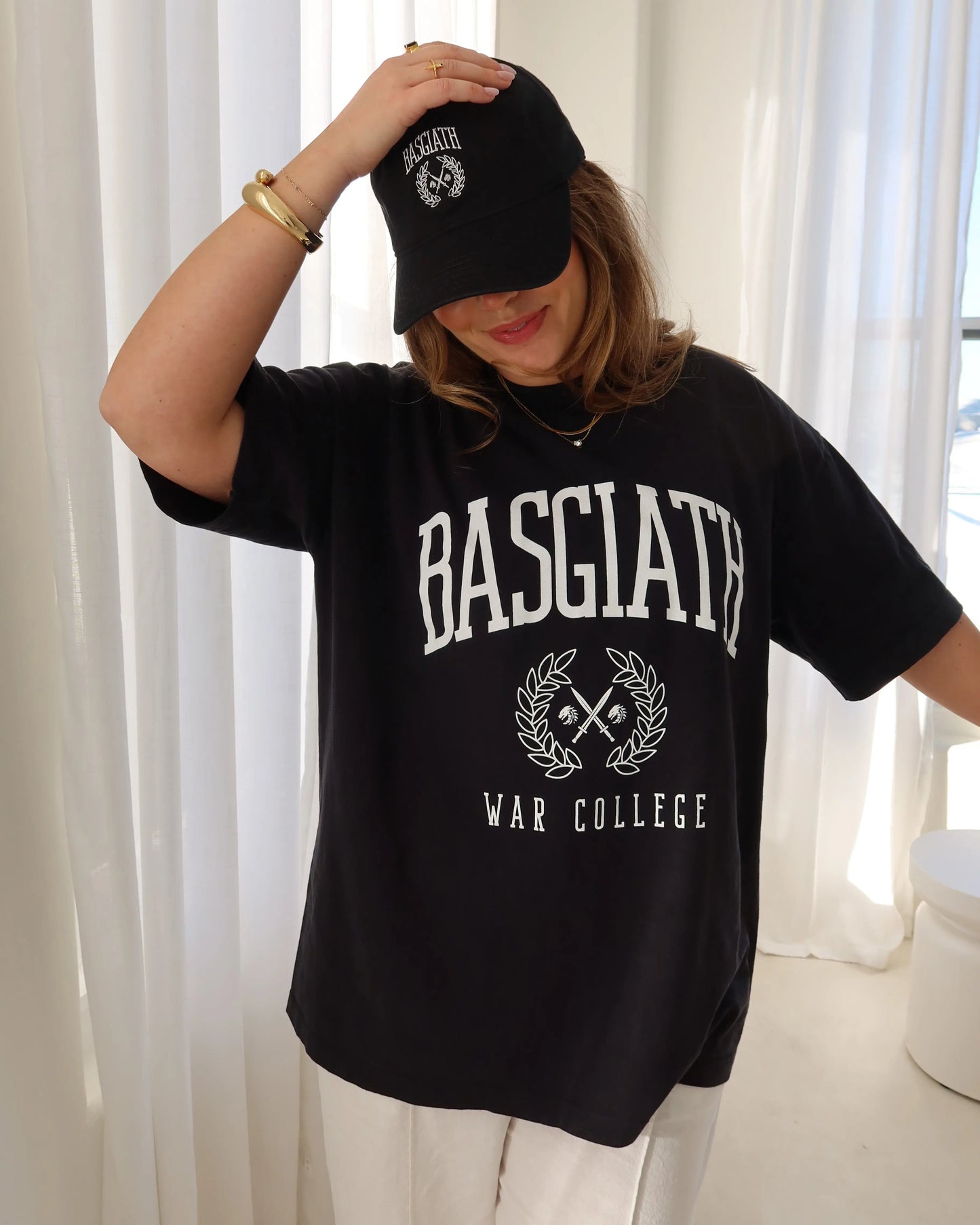 Basgiath Collegiate 'Boxy' T-Shirt Rebel and Fleur