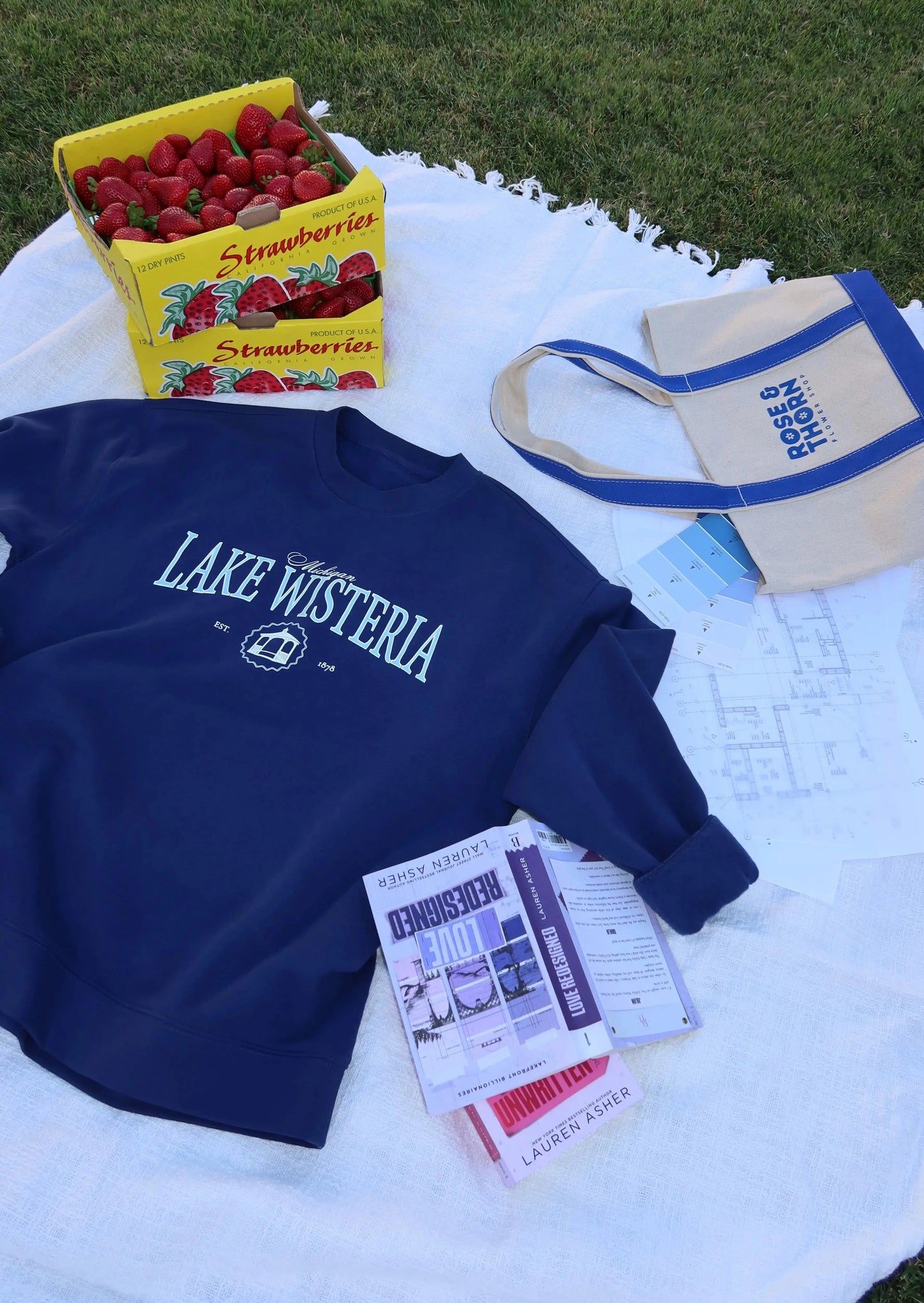 Lake Wisteria 'Relaxed' Crewneck Rebel and Fleur