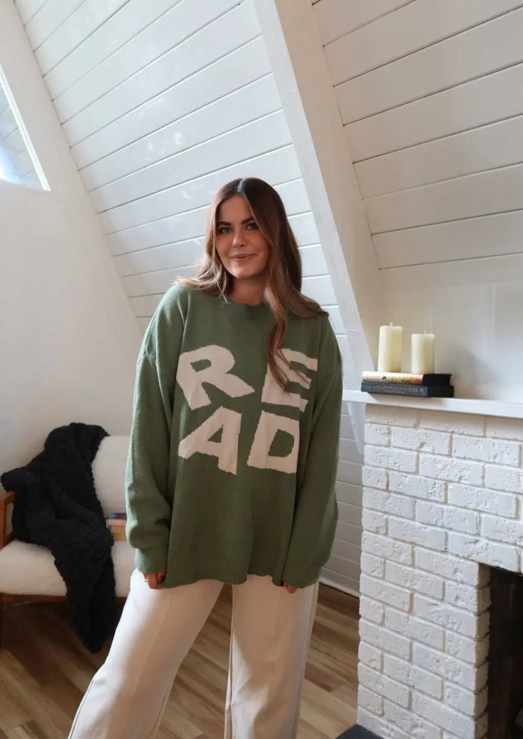 READ Knit Sweater, Green Rebel and Fleur