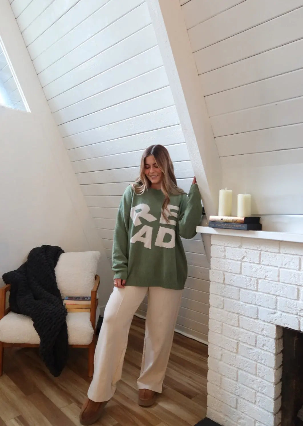 READ Knit Sweater, Green Rebel and Fleur
