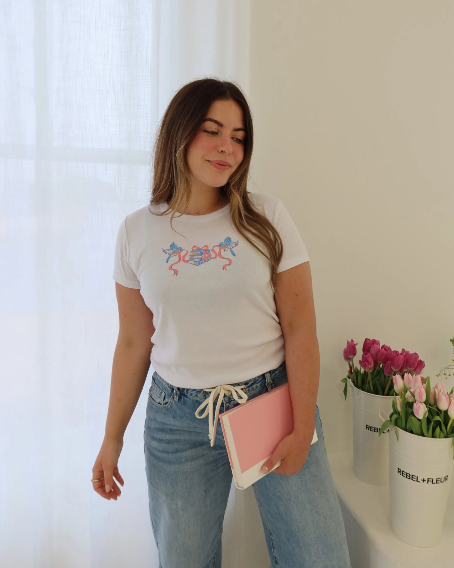 Bluebird Tales Fitted Tee Rebel and Fleur