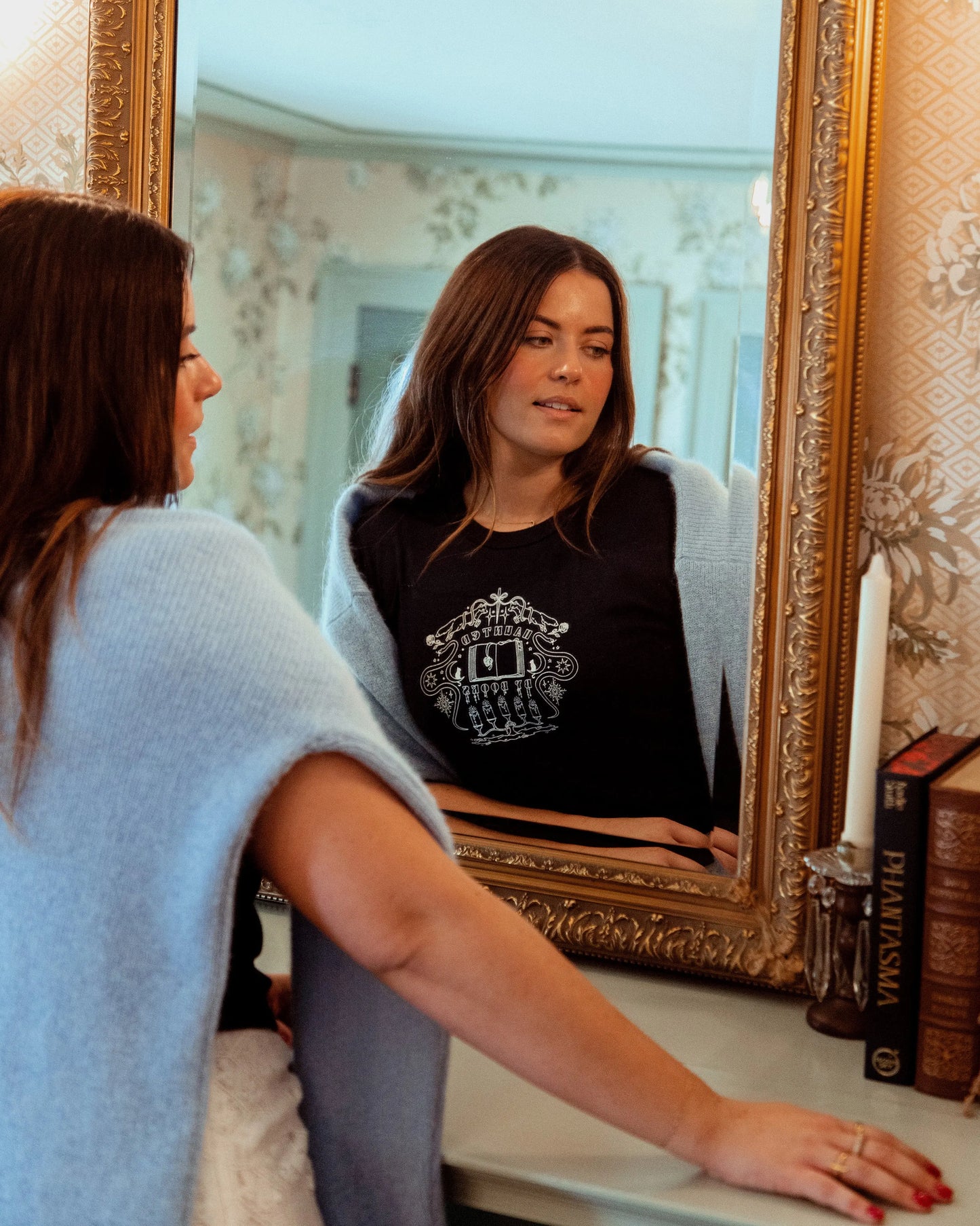 Haunted by Books 'Ribbed Baby' T-Shirt Rebel and Fleur