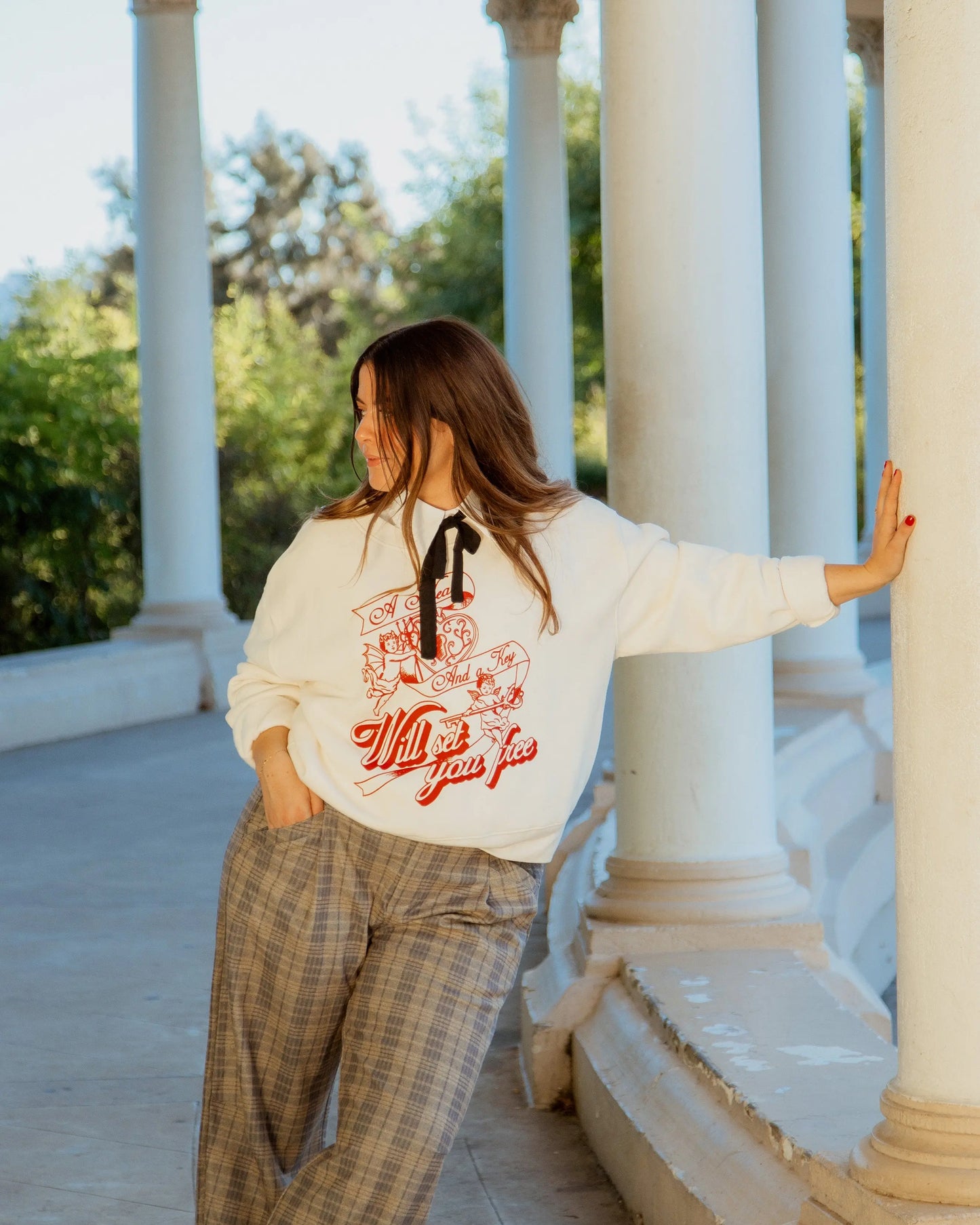 Heart and Key 'Mid Length' Crewneck Rebel and Fleur