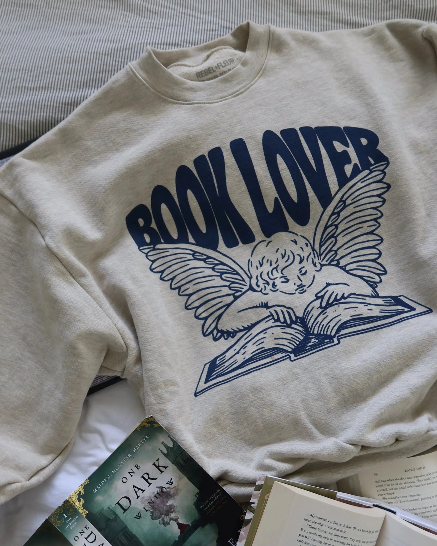 Rebel and Fleur Book Lover Sweatshirt Crewneck