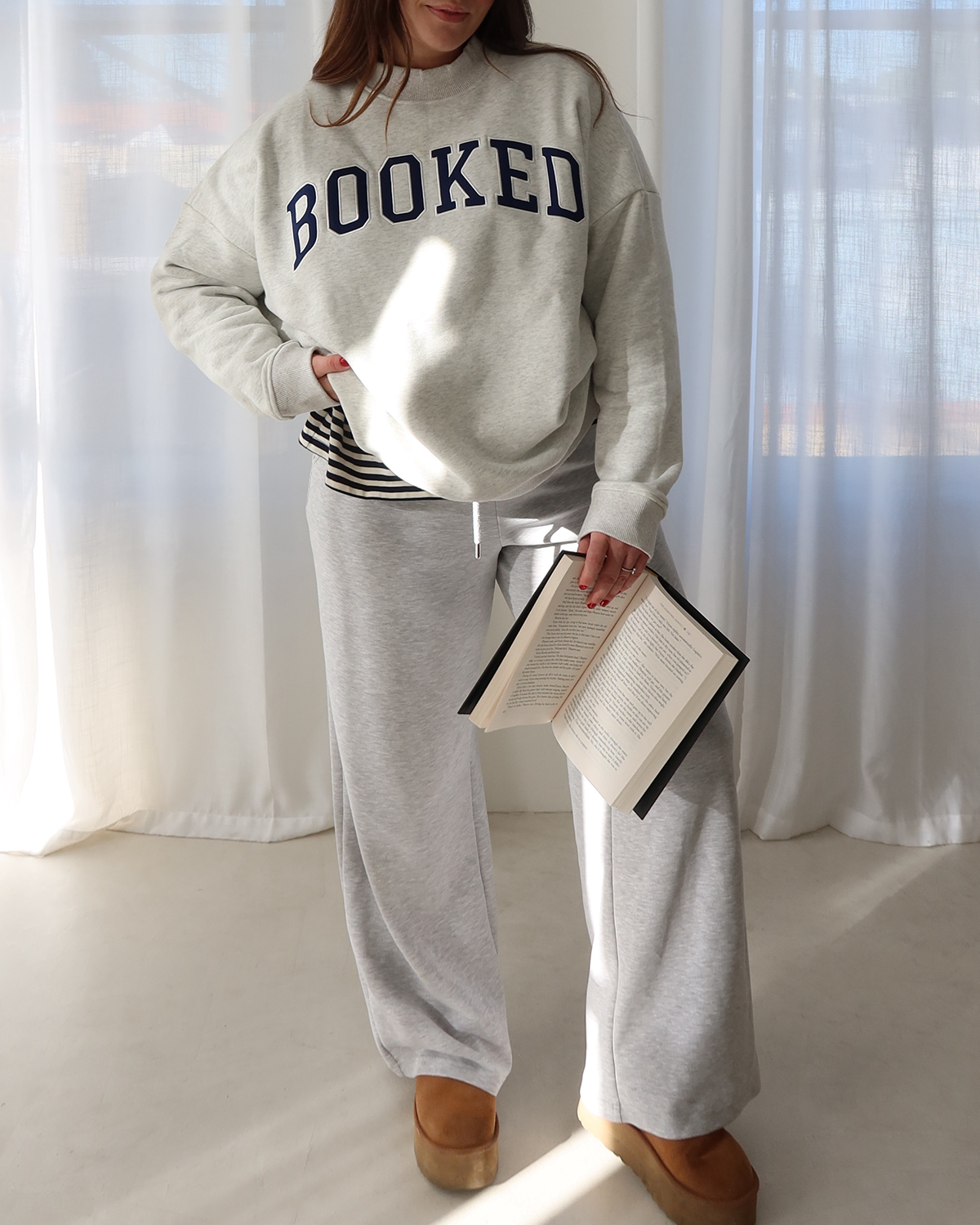 Booked Mockneck Crew