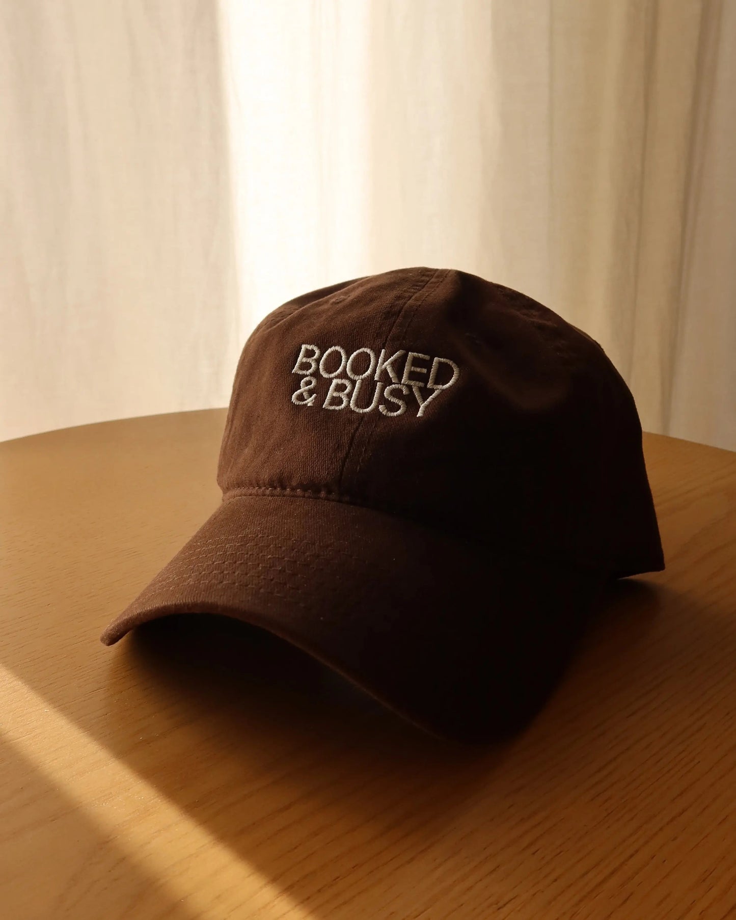Booked and Busy Dad Hat, Chocolate Brown Rebel and Fleur