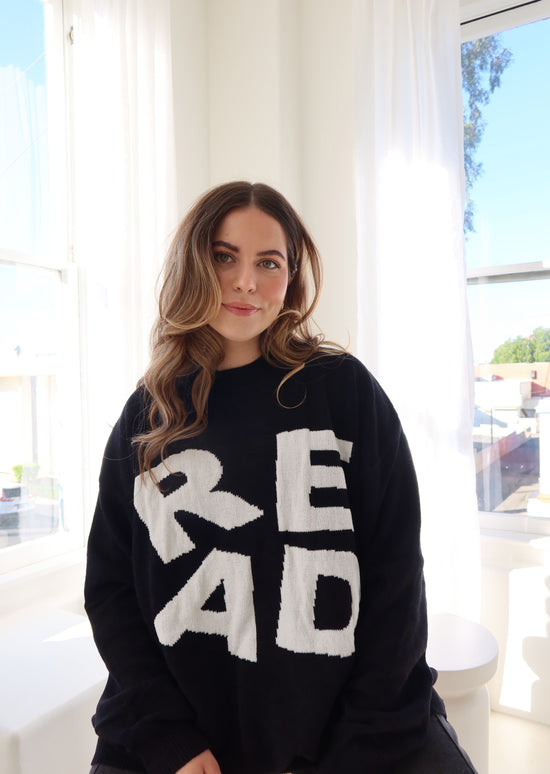 READ Knit Sweater, Black