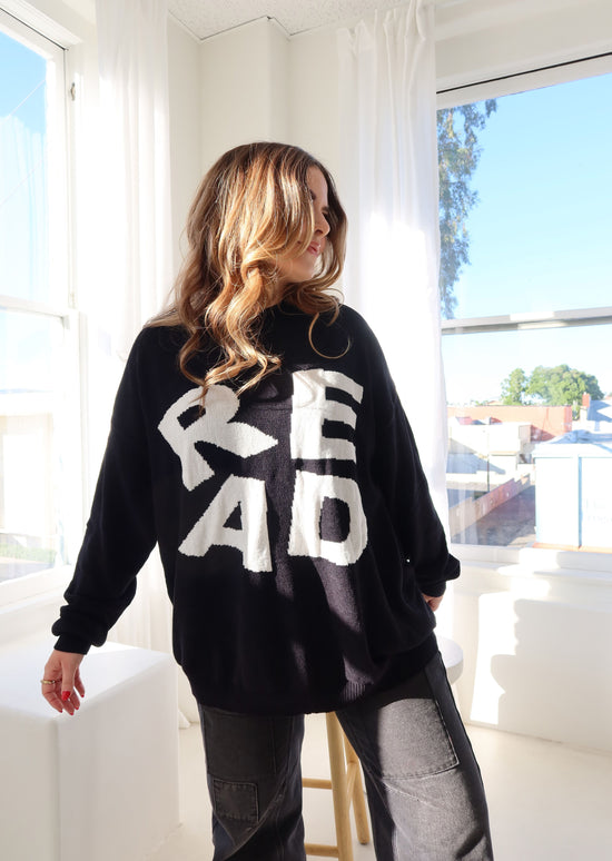 READ Knit Sweater, Black