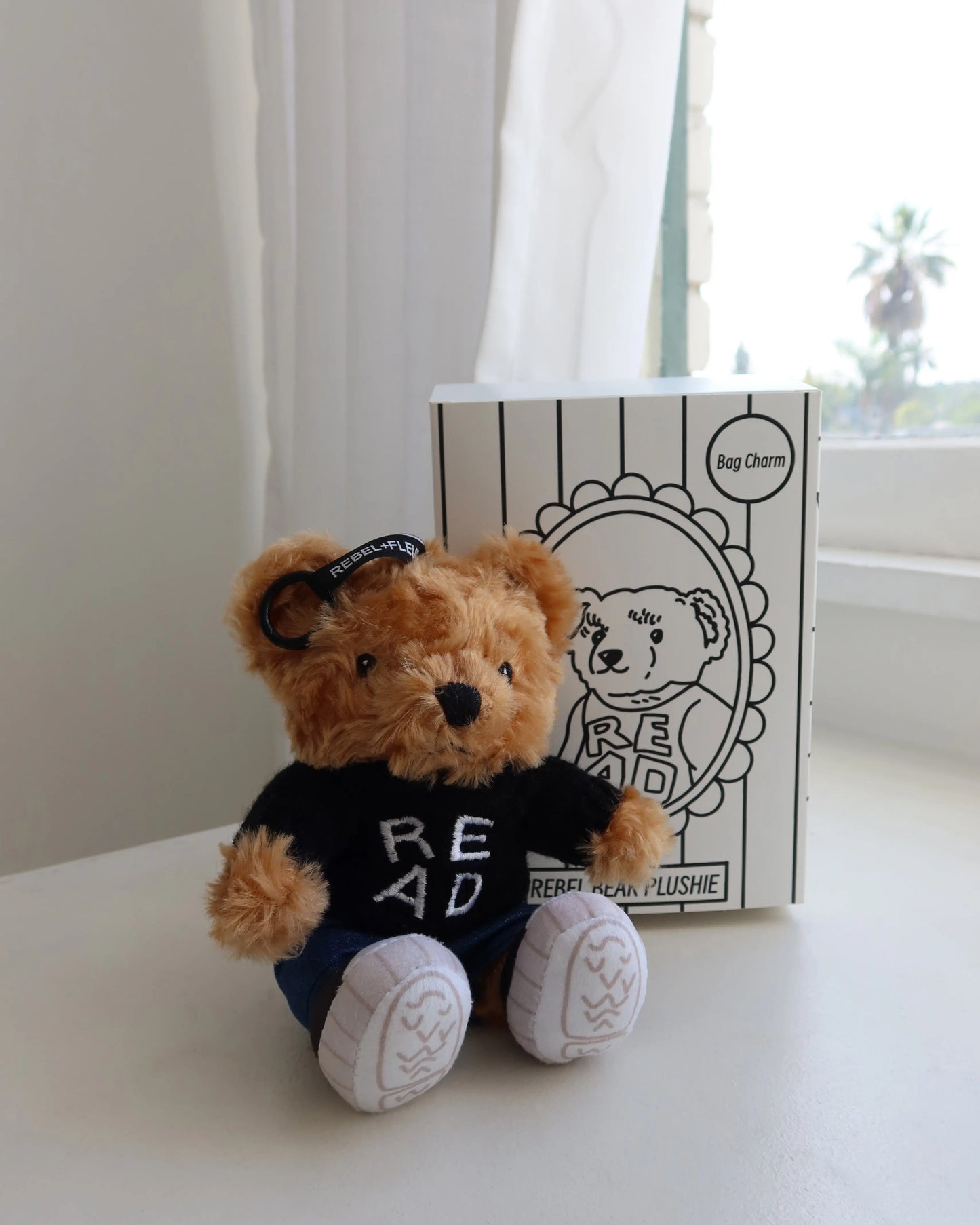 Rebel Bear Plushie Keychain Rebel and Fleur