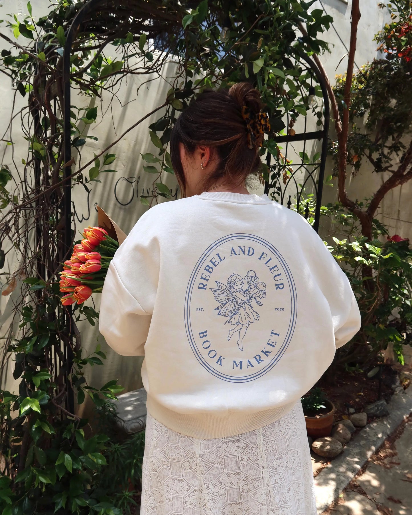 Book Market Mid Length Crewneck Rebel and Fleur