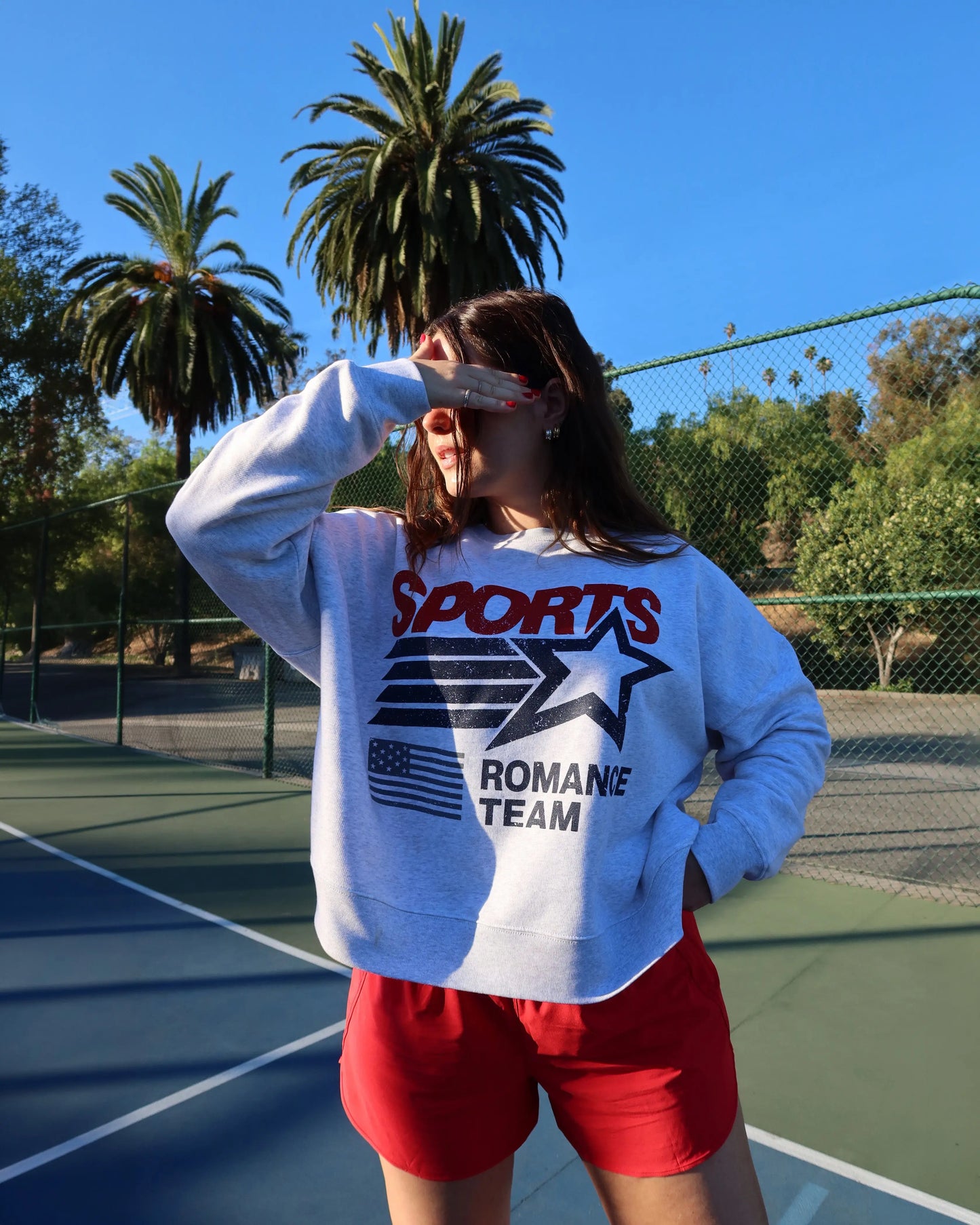 Sports Romance Mid Length Crewneck Rebel and Fleur