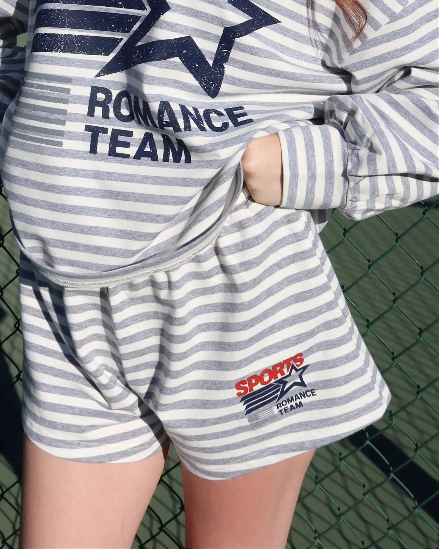 Sports Romance Striped Knit Shorts (Part of Set) Rebel and Fleur