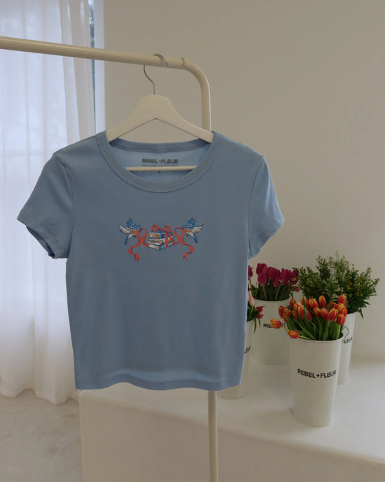 Bluebird Tales Baby Tee Rebel and Fleur