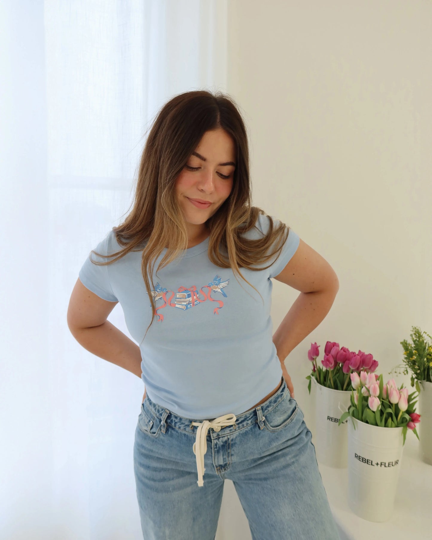 Bluebird Tales Baby Tee Rebel and Fleur