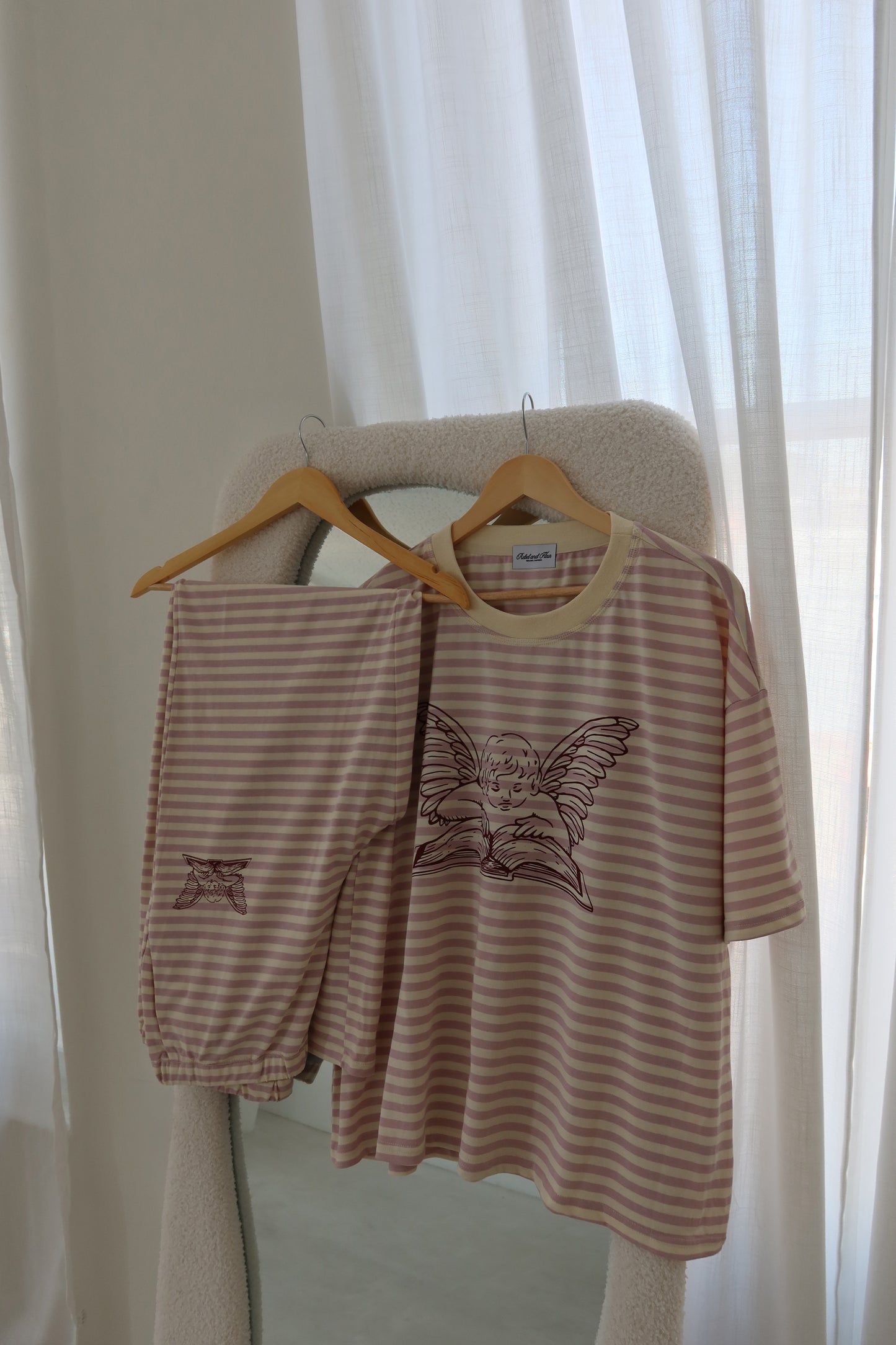 The Lover Striped Oversized Tee in Pink