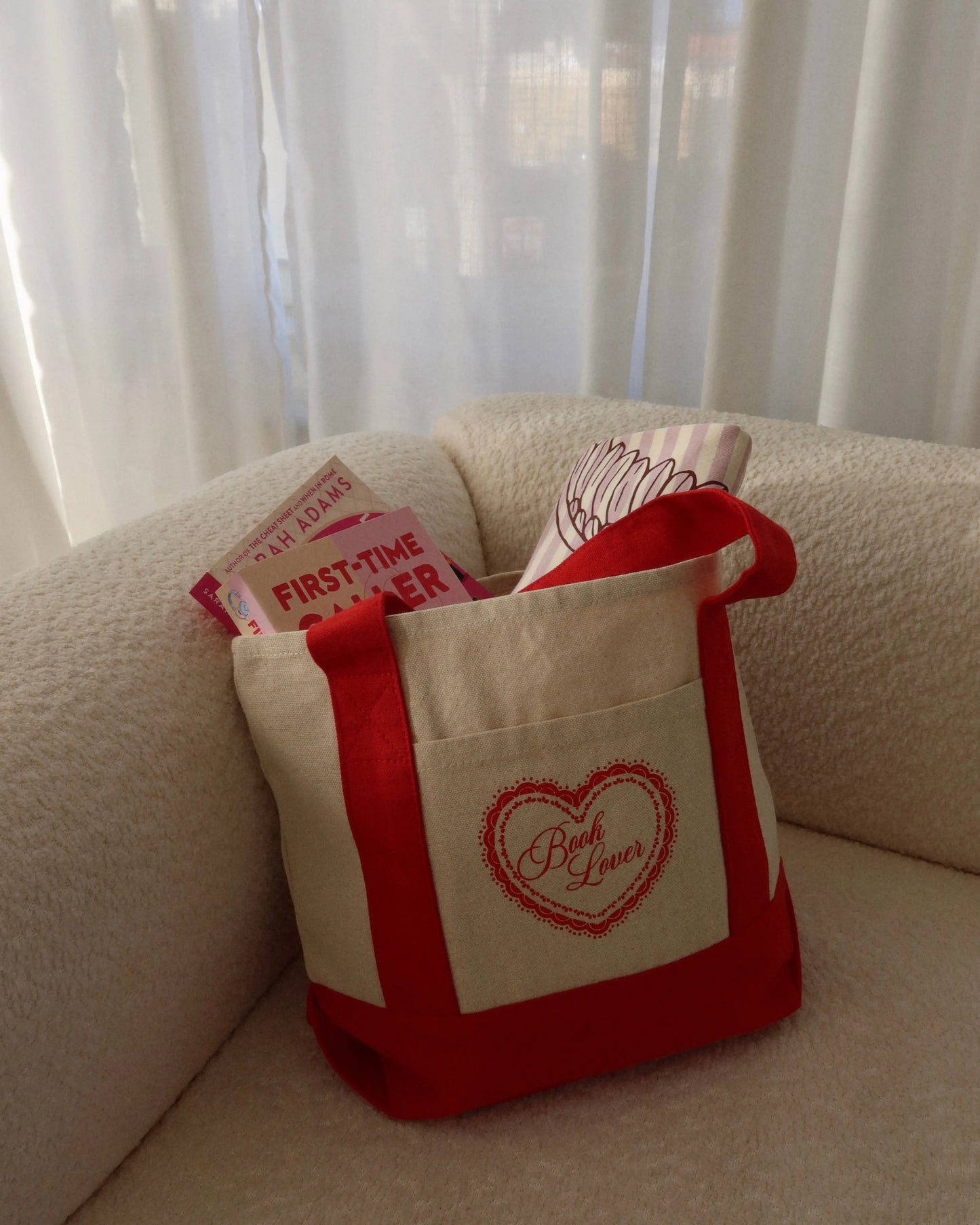 Valentine's Book Lover Mini Tote Bag Rebel and Fleur