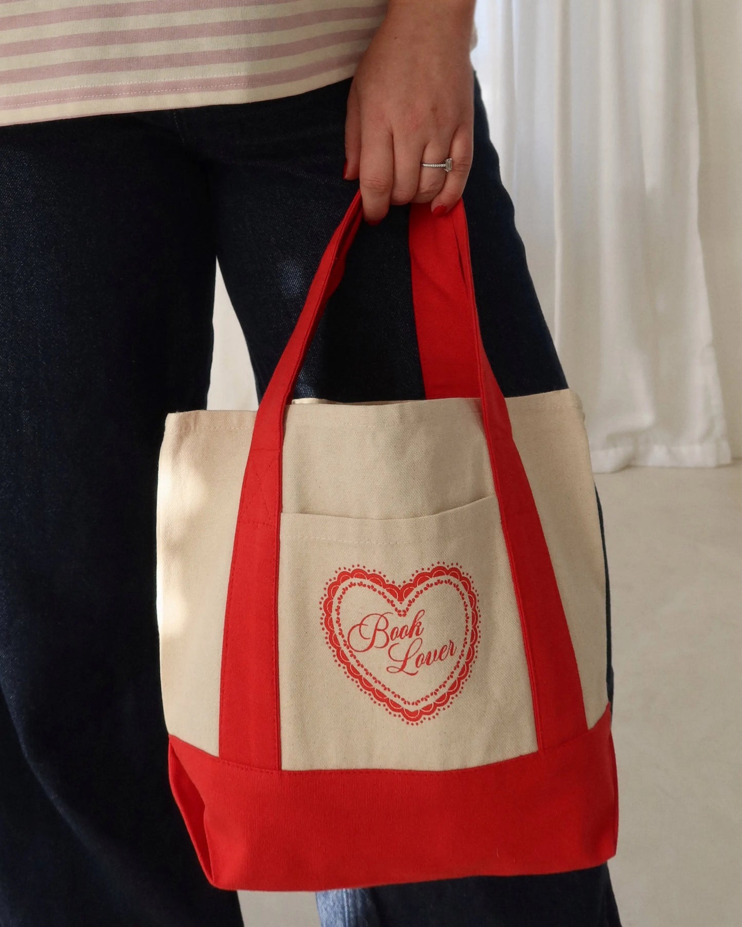 Valentine's Book Lover Mini Tote Bag Rebel and Fleur